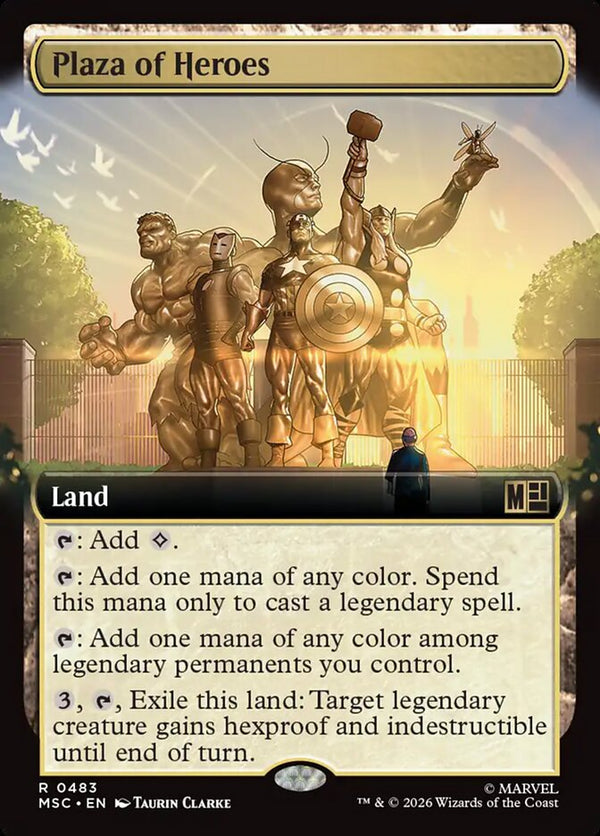 Plaza of Heroes (Extended Art) - Magic: The Gathering