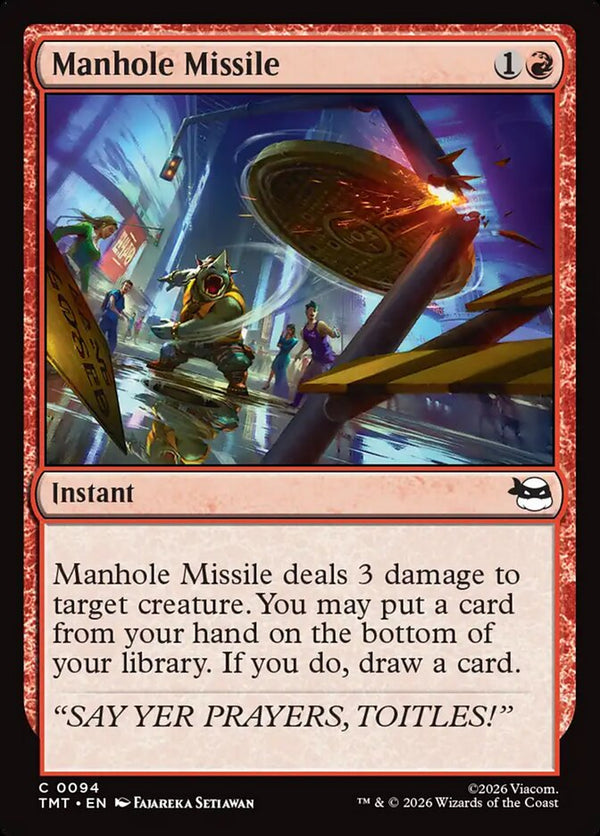 Manhole Missile - Magic: The Gathering
