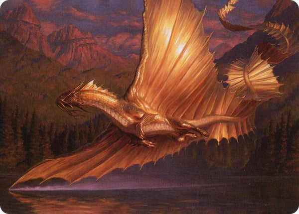 Adult Gold Dragon Art Card - Magic: The Gathering