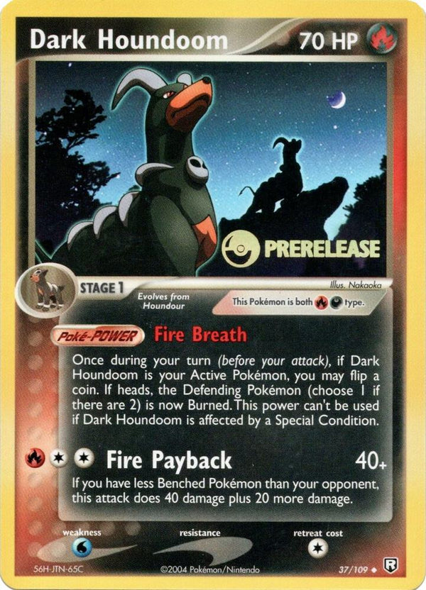 Dark Houndoom - 37/109 (Prerelease) - Pokémon
