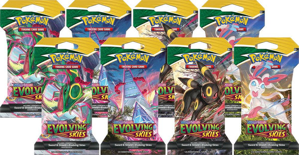 Evolving Skies Sleeved Booster Pack Bundle [Set of 8] - Pokémon