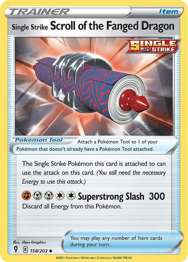 Single Strike Scroll of the Fanged Dragon - Pokémon