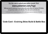 Code Card - Evolving Skies Build & Battle Box - Pokémon