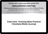 Code Card - Evolving Skies Premium Checklane Blister [Luxray] - Pokémon