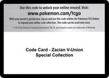 Code Card - Zacian V-UNION Special Collection - Pokémon