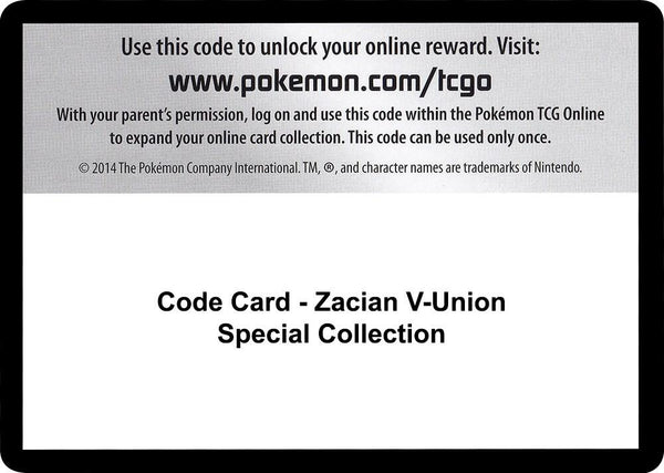 Code Card - Zacian V-UNION Special Collection - Pokémon