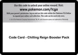 Code Card - Chilling Reign Booster Pack - Pokémon