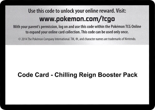 Code Card - Chilling Reign Booster Pack - Pokémon