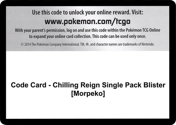 Code Card - Chilling Reign Single Pack Blister [Morpeko] - Pokémon