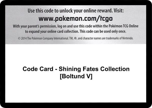 Code Card - Shining Fates Collection [Boltund V] - Pokémon