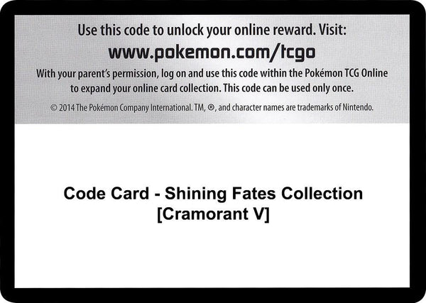 Code Card - Shining Fates Collection [Cramorant V] - Pokémon