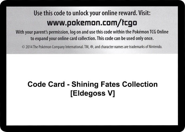 Code Card - Shining Fates Collection [Eldegoss V] - Pokémon