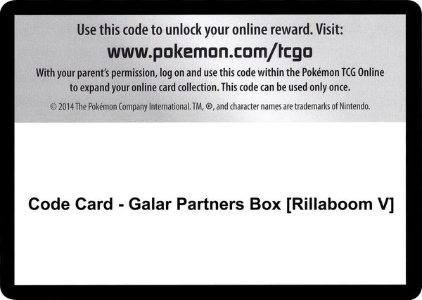 Code Card - Galar Partners Box [Rillaboom V] - Pokémon