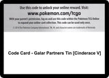 Code Card - Galar Partners Tin [Cinderace V] - Pokémon