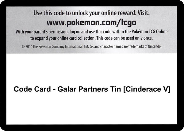 Code Card - Galar Partners Tin [Cinderace V] - Pokémon