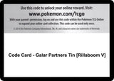 Code Card - Galar Partners Tin [Rillaboom V] - Pokémon