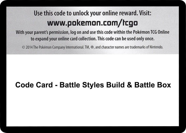 Code Card - Battle Styles Build & Battle Box - Pokémon