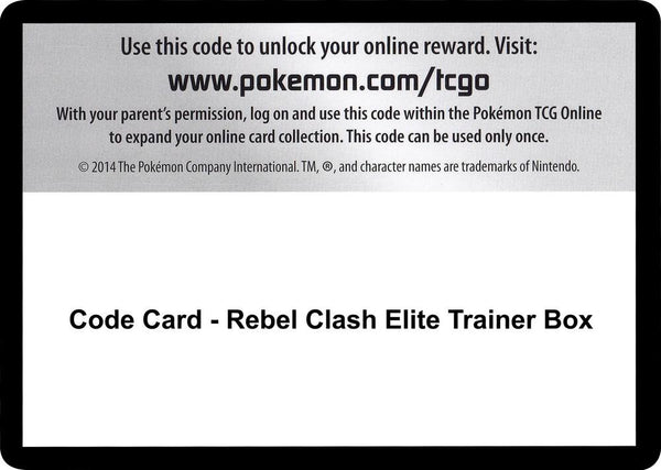 Code Card - Rebel Clash Elite Trainer Box - Pokémon