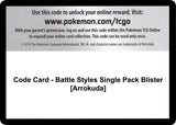 Code Card - Battle Styles Single Pack Blister [Arrokuda] - Pokémon