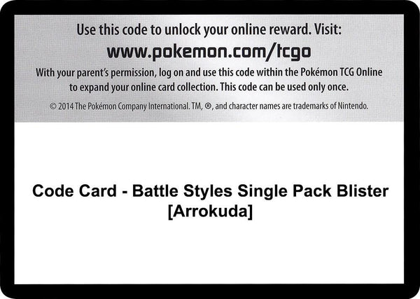 Code Card - Battle Styles Single Pack Blister [Arrokuda] - Pokémon