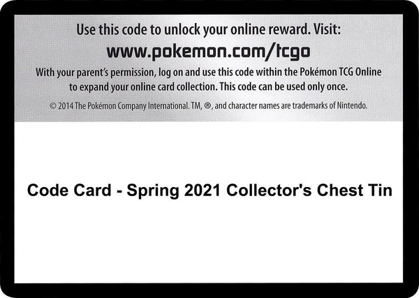 Code Card - Spring 2021 Collector's Chest Tin - Pokémon