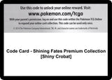 Code Card - Shining Fates Premium Collection [Shiny Crobat] - Pokémon