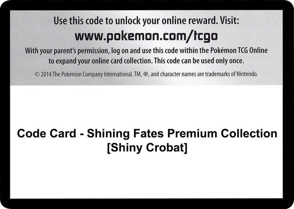 Code Card - Shining Fates Premium Collection [Shiny Crobat] - Pokémon