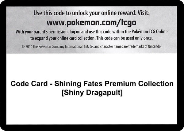Code Card - Shining Fates Premium Collection [Shiny Dragapult] - Pokémon