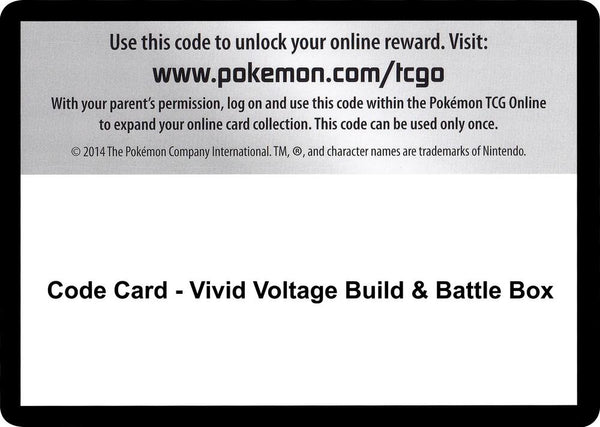 Code Card - Vivid Voltage Build & Battle Box - Pokémon