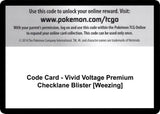 Code Card - Vivid Voltage Premium Checklane Blister [Weezing] - Pokémon