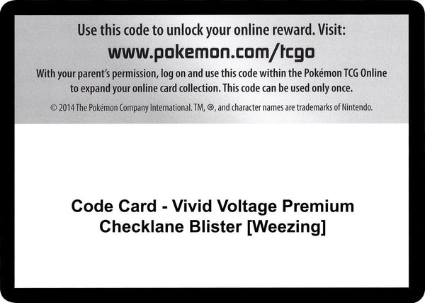 Code Card - Vivid Voltage Premium Checklane Blister [Weezing] - Pokémon
