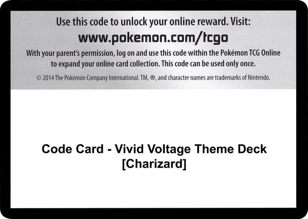 Code Card - Vivid Voltage Theme Deck [Charizard] - Pokémon