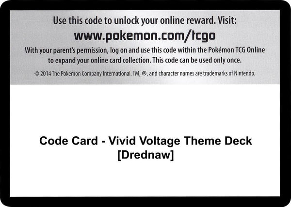 Code Card - Vivid Voltage Theme Deck [Drednaw] - Pokémon