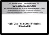Code Card - Red & Blue Collection [Pikachu EX] - Pokémon