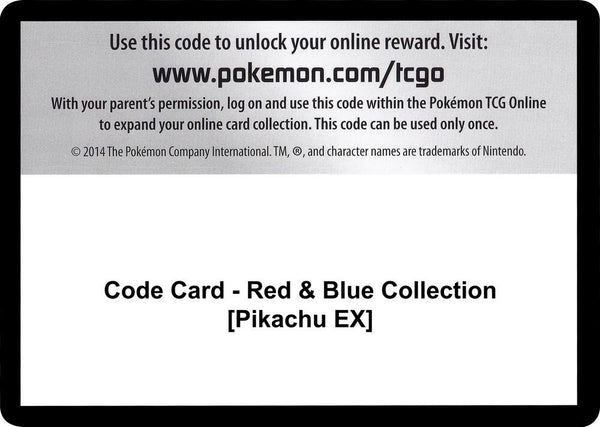 Code Card - Red & Blue Collection [Pikachu EX] - Pokémon