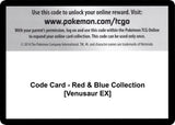 Code Card - Red & Blue Collection [Venusaur EX] - Pokémon