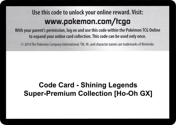 Code Card - Shining Legends Super-Premium Collection [Ho-Oh GX] - Pokémon