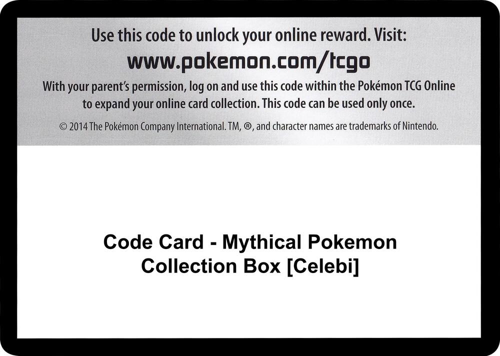 Code Card - Mythical Pokemon Collection Box [Celebi]