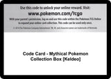 Code Card - Mythical Pokemon Collection Box [Keldeo] - Pokémon