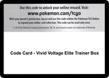 Code Card - Vivid Voltage Elite Trainer Box - Pokémon