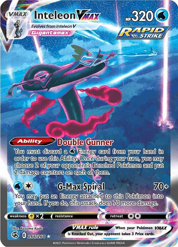 Inteleon VMAX (Alternate Art Secret) (SWSH08 266/264) - Pokémon