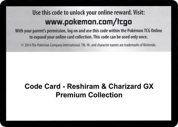 Code Card - Reshiram & Charizard GX Premium Collection - Pokémon