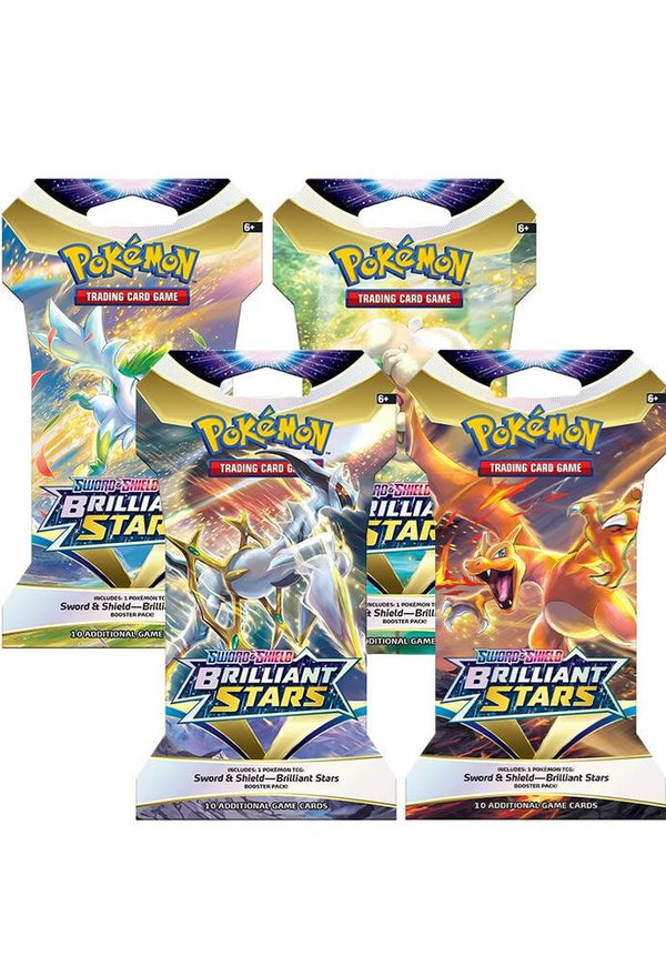 Brilliant Stars Sleeved Booster Pack Art Bundle [Set of 4] - Pokémon