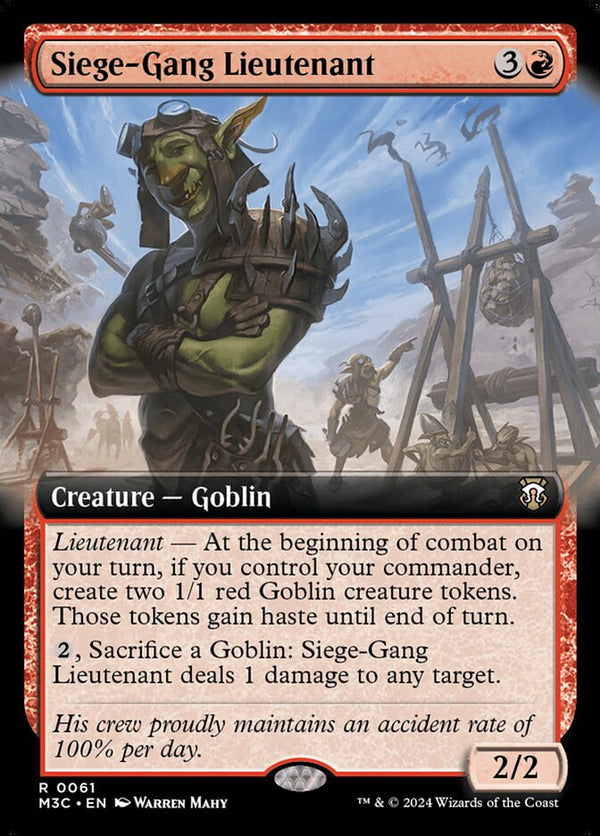 Siege-Gang Lieutenant (Extended Art) - Magic: The Gathering