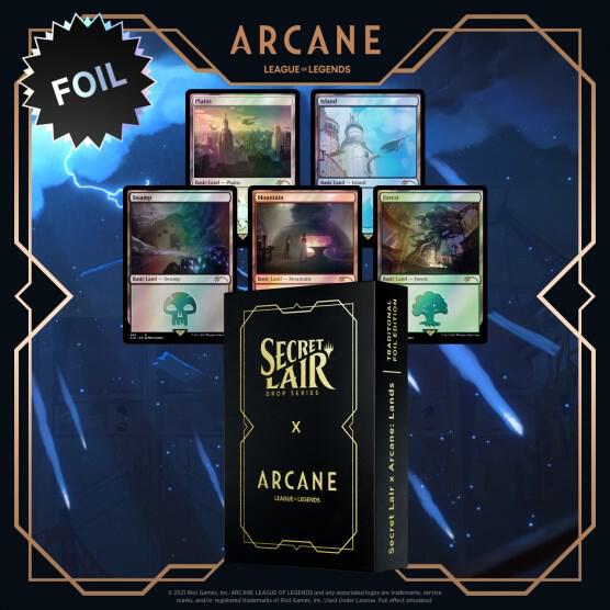 Secret Lair Drop: Secret Lair x Arcane: Lands - Traditional Foil Edition - Magic: The Gathering