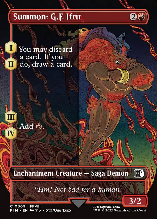 Summon: G.F. Ifrit (Borderless) - Magic: The Gathering