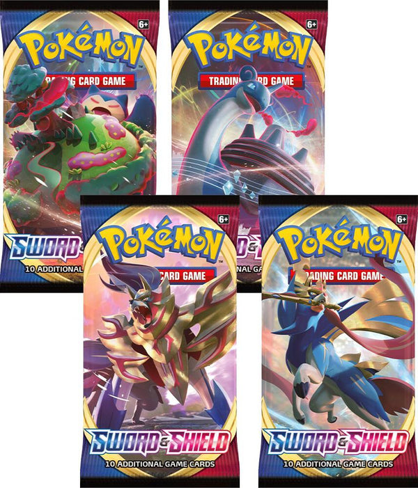 Sword and Shield Base Set Booster Pack Art Bundle [Set of 4] - Pokémon