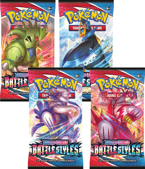Battle Styles Booster Pack Art Bundle [Set of 4] - Pokémon