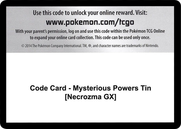 Code Card - Mysterious Powers Tin [Necrozma GX] - Pokémon