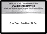 Code Card - Pale Moon GX Box - Pokémon